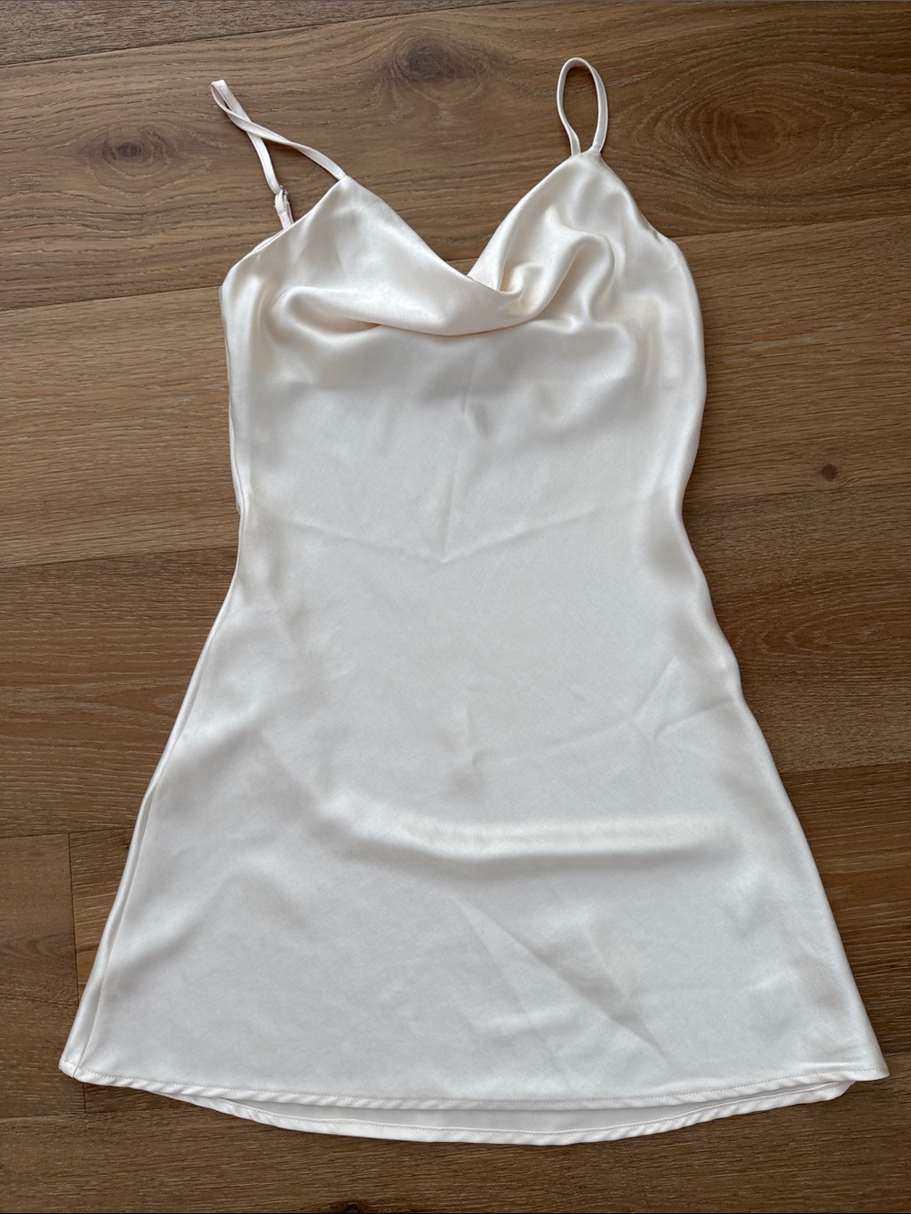 Audrey 3+1 Ivory Cowl Slip Mini Dress - Picture 2 of 3